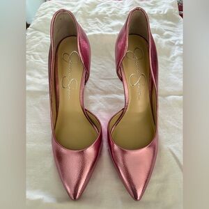 Jessica Simpson Metallic Pink Heels